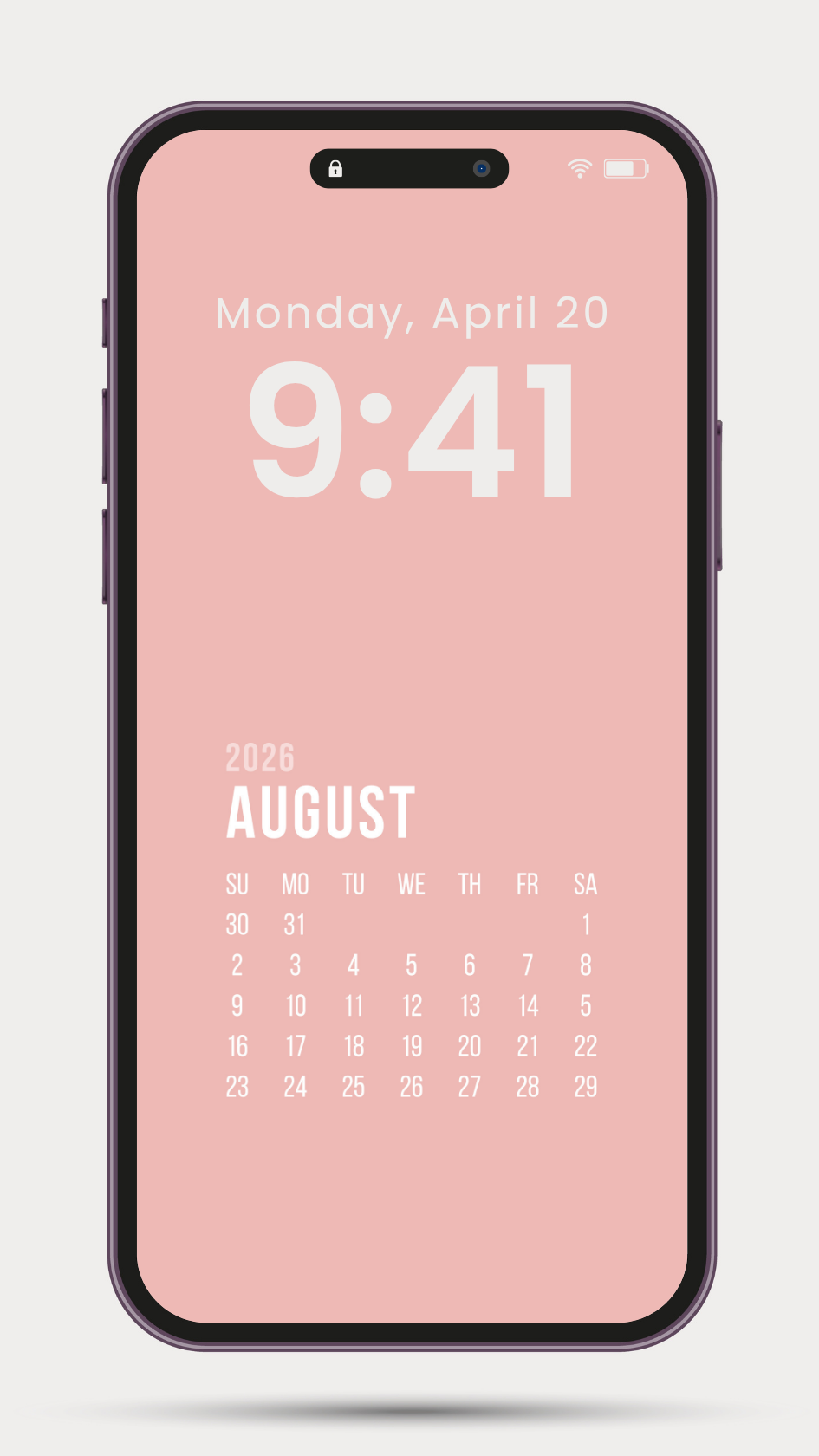 SEASONAL CALENDAR PHONE WALLPAPER