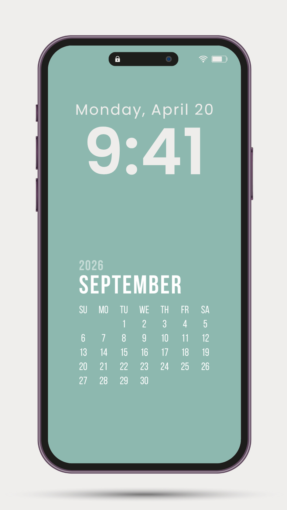 SEASONAL CALENDAR PHONE WALLPAPER