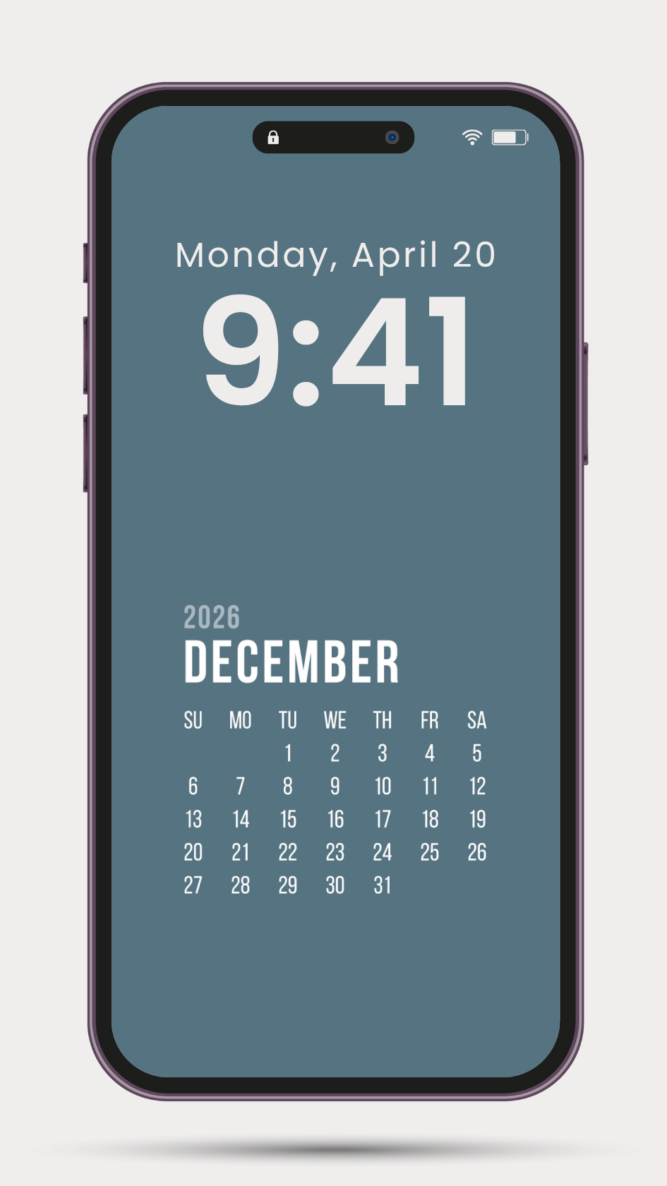 SEASONAL CALENDAR PHONE WALLPAPER
