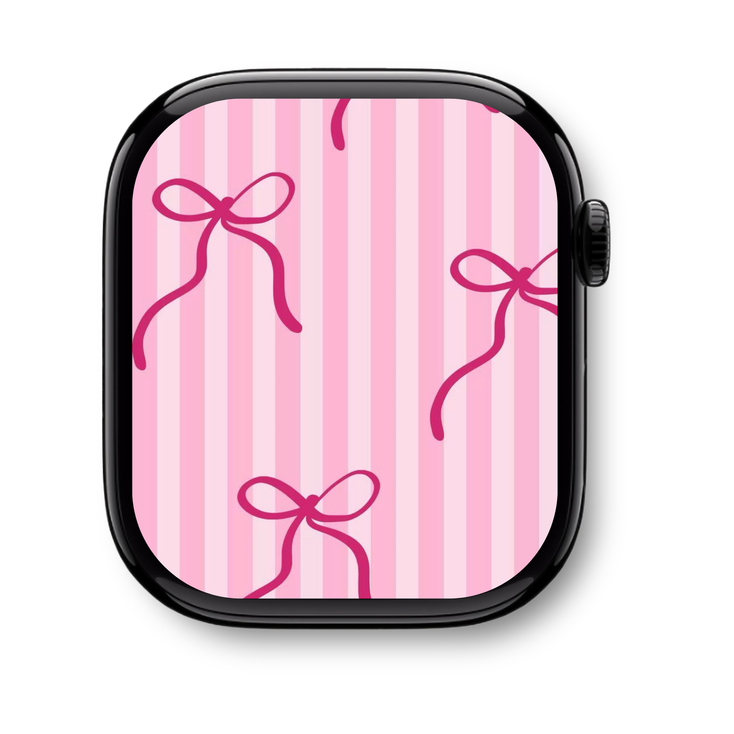 BLUSH BOW STRIPE WATCH WALLPAPER